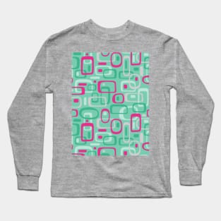 Funkadelic Geometric Mid Century Modern Print Pattern Long Sleeve T-Shirt